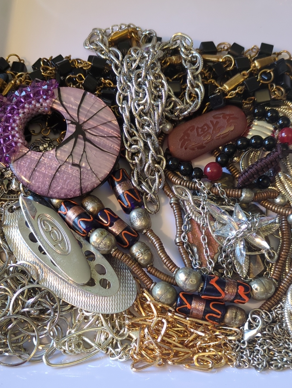 🏵️B35 Mixed Metals and Beads Women’s Necklaces, Pendants and Bracelets